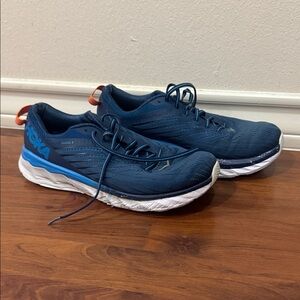 Hoka Navy and White Athletic Shoes
